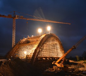 Most na rzece Stradomce k. Bochni, Polska