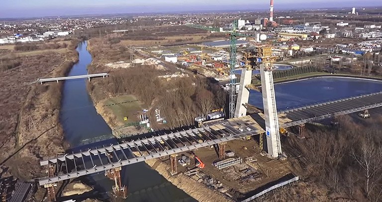 Pylon mostu na Wisłoku, Rzeszów, Polska