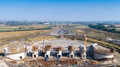 Zapora na zbiorniku przeciwpowodziowym, Racibórz Dolny, Polska