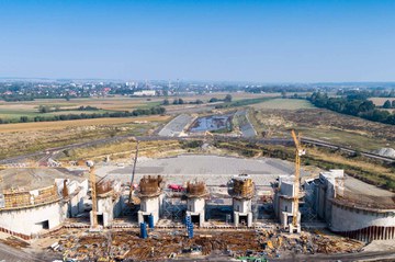 Zapora na zbiorniku przeciwpowodziowym, Racibórz Dolny, Polska