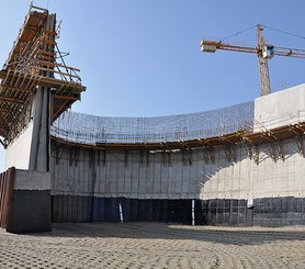 Zapora na zbiorniku przeciwpowodziowym, Racibórz Dolny, Polska