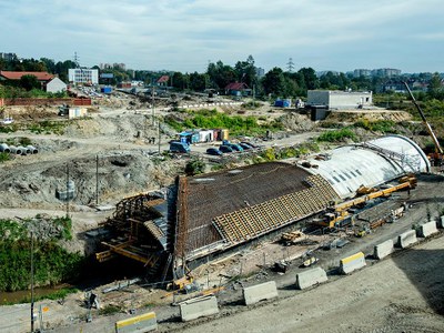 Deskowania ULMA na budowie Trasy Łagiewnickiej w Krakowie
