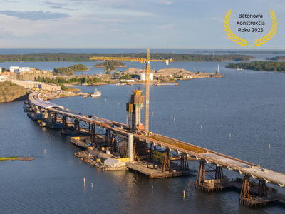 Most Kruunuvuori w Helsinkach z prestiżową nagrodą „Betonowej Konstrukcji Roku 2025” w Finlandii