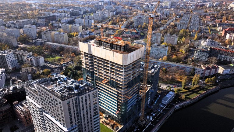 System ATR na budowie nowego wysokościowca w centrum Wrocławia