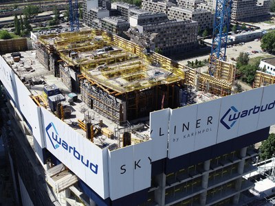 ULMA na budowie Skylinera - jednego z najwyższych budynków w Warszawie